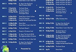 Freeforms "25 Days of Christmas" begins December 1st
