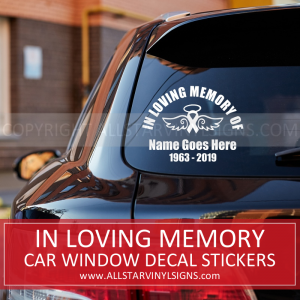 In Loving Memory of Car Window Decal Stickers