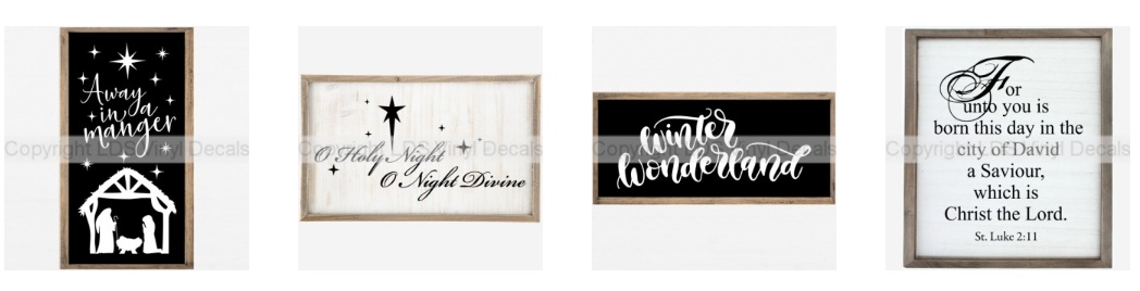 Christmas Decals for Signs and Sign Blanks